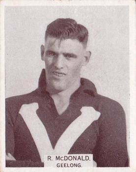 1933 Wills's Victorian Footballers (Large) #199 Rupe McDonald Front